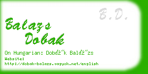 balazs dobak business card